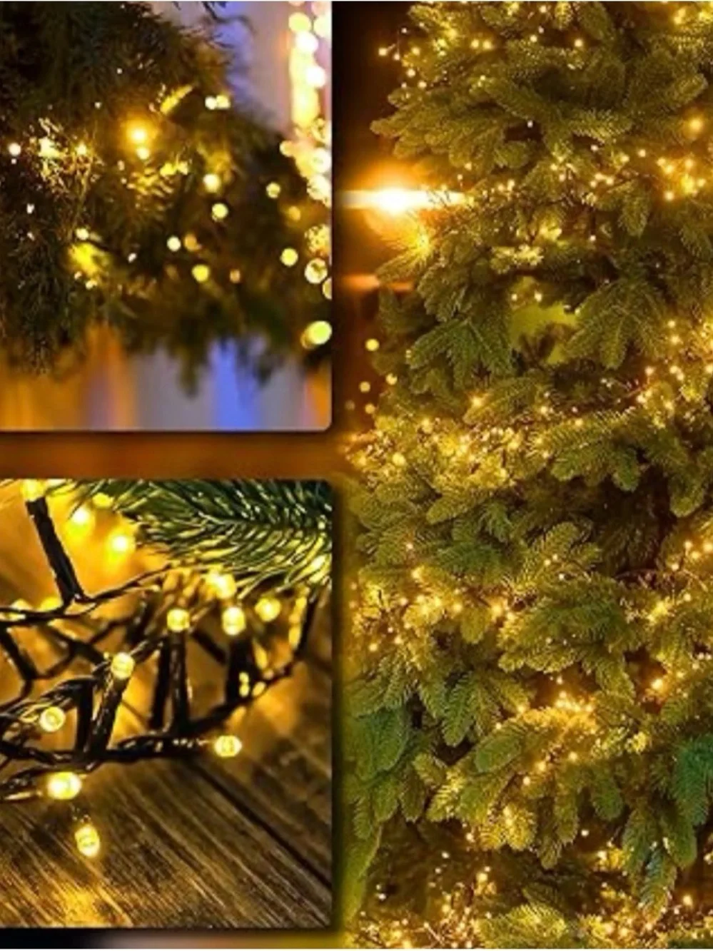 LED String Lights OUTDOOR - Water Proof Warm White 2pack of 70feet Solar Power